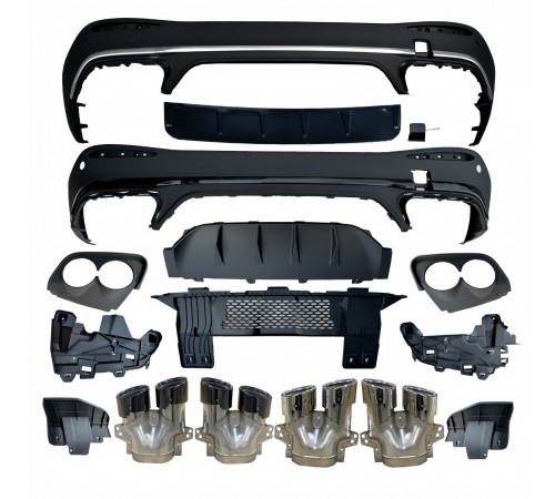 Mercedes GLC X254 43 AMG difuzorius "Black" 